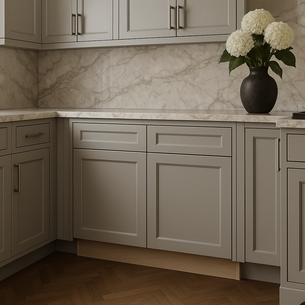 MILL'S PRIDE Richmond Vesuvius Gray Shaker Base Kitchen Cabinet - 36 in W x 24 in D x 34.5 in H