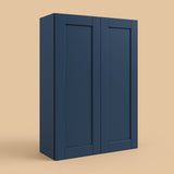 MILL'S PRIDE Valencia Blue Shaker Wall Kitchen Cabinet - 30" W x 12" D x 42" H