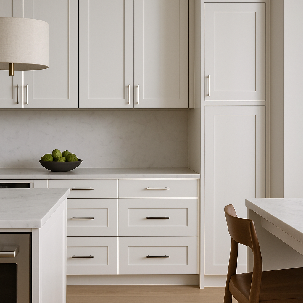 Hampton Bay Avondale Ready to Assemble Plywood Shaker Pantry Cabinet in Alpine White