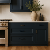 Hampton Bay Avondale 36 in. Ready to Assemble Plywood Shaker Drawer Base Kitchen Cabinet in Ink Blue