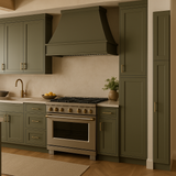 Hampton Bay Avondale 18 in. W x 24 in. D x 90 in. H Ready to Assemble Plywood Shaker Pantry Kitchen Cabinet in Fern Green