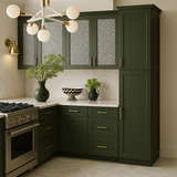 Hampton Bay Avondale 18 in. W x 24 in. D x 90 in. H Ready to Assemble Plywood Shaker Pantry Kitchen Cabinet in Fern Green