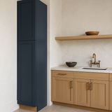 Hampton Bay Avondale Ink Blue Shaker Pantry Cabinet - 18" W x 24" D x 90" H
