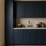 Hampton Bay Avondale Ink Blue Shaker Pantry Cabinet - 18" W x 24" D x 90" H