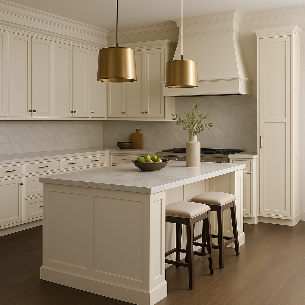 Hampton Bay Avondale 18 in. W x 24 in. D x 90 in. H Ready to Assemble Shaker Pantry Cabinet in Antique White