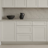 HOMEIBRO Shaker White Plywood Kitchen Cabinet with 3 Drawers - 21 in. W x 24 in. D x 34.5 in. H