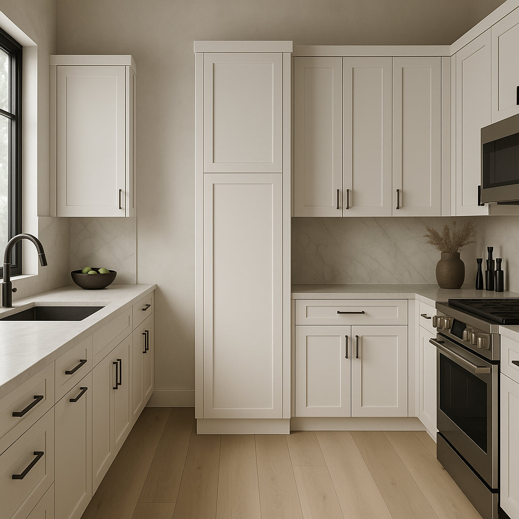 MILL'S PRIDE Richmond Verona White Shaker Pantry Cabinet - 18" W x 24" D x 90" H
