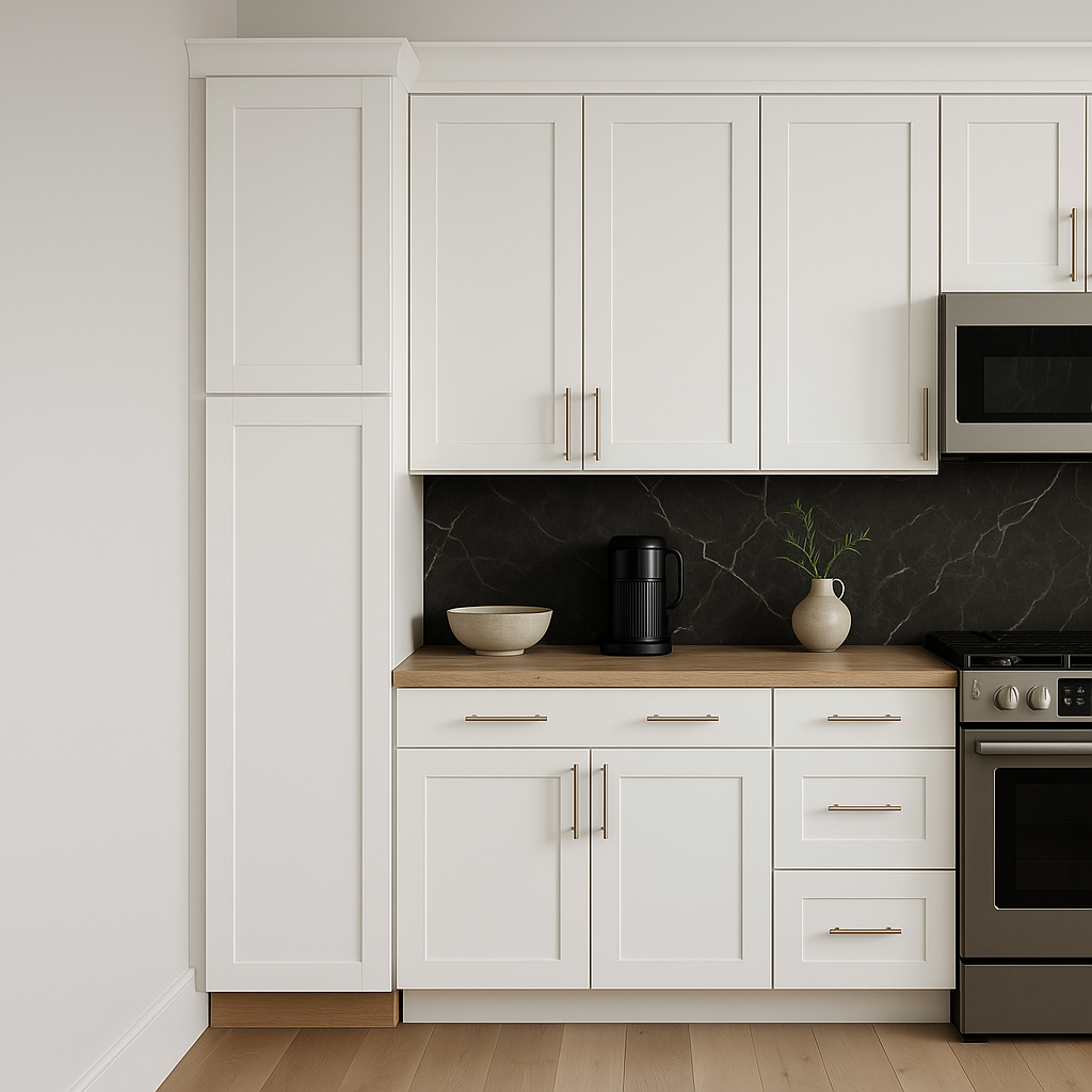 MILL'S PRIDE Richmond Verona White Shaker Pantry Cabinet - 18x24x84