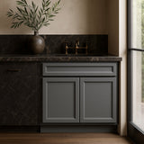 PELHAM & WHITE Keyport Shaker 36" Charcoal Base Kitchen Cabinet
