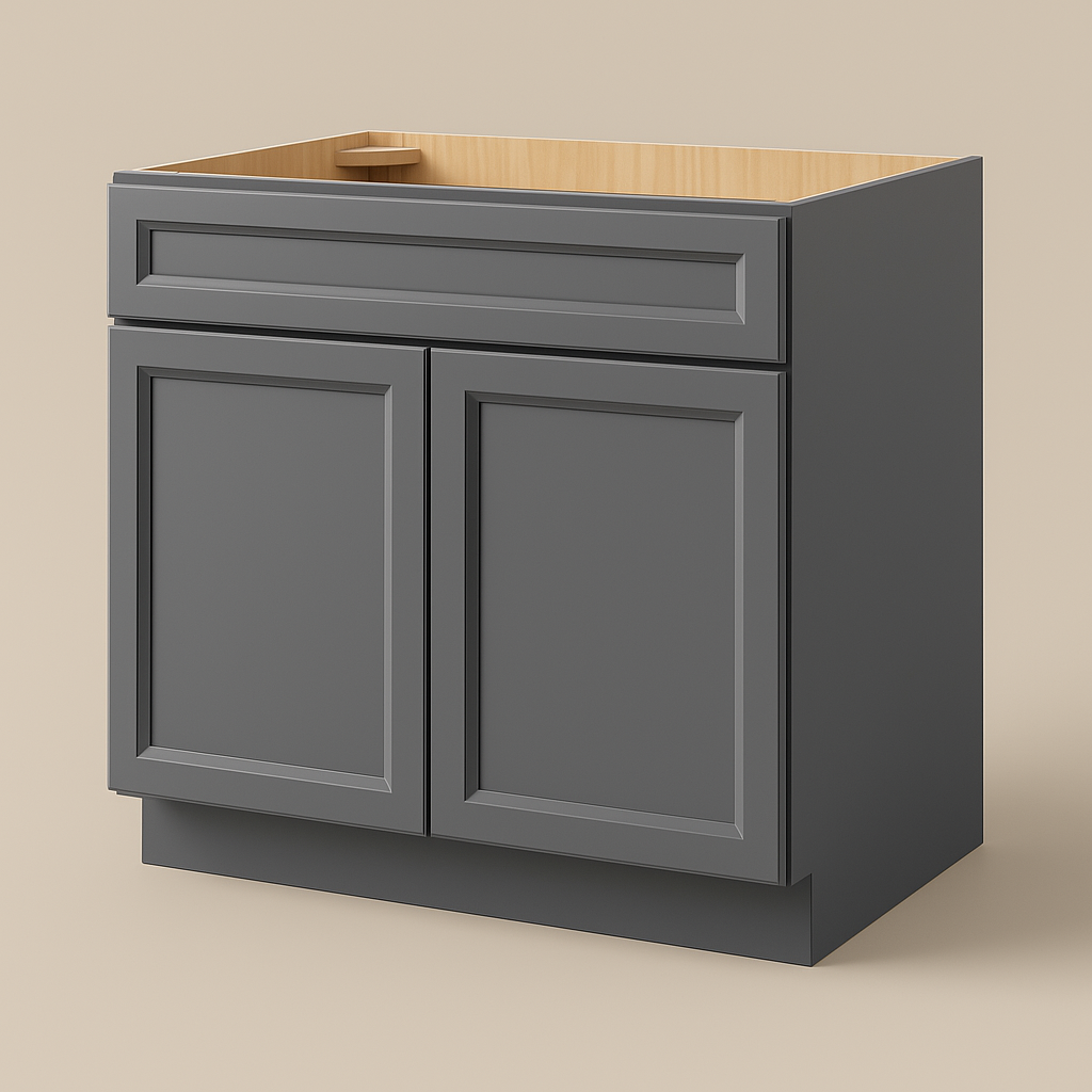 PELHAM & WHITE Keyport Shaker 36" Charcoal Base Kitchen Cabinet