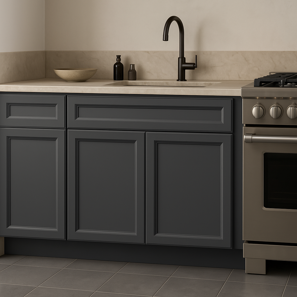 PELHAM & WHITE Keyport Shaker 36" Charcoal Base Kitchen Cabinet