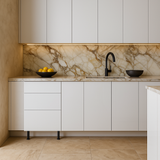 Cambridge Radiance White Gloss Slab Drawer Base Kitchen Cabinet