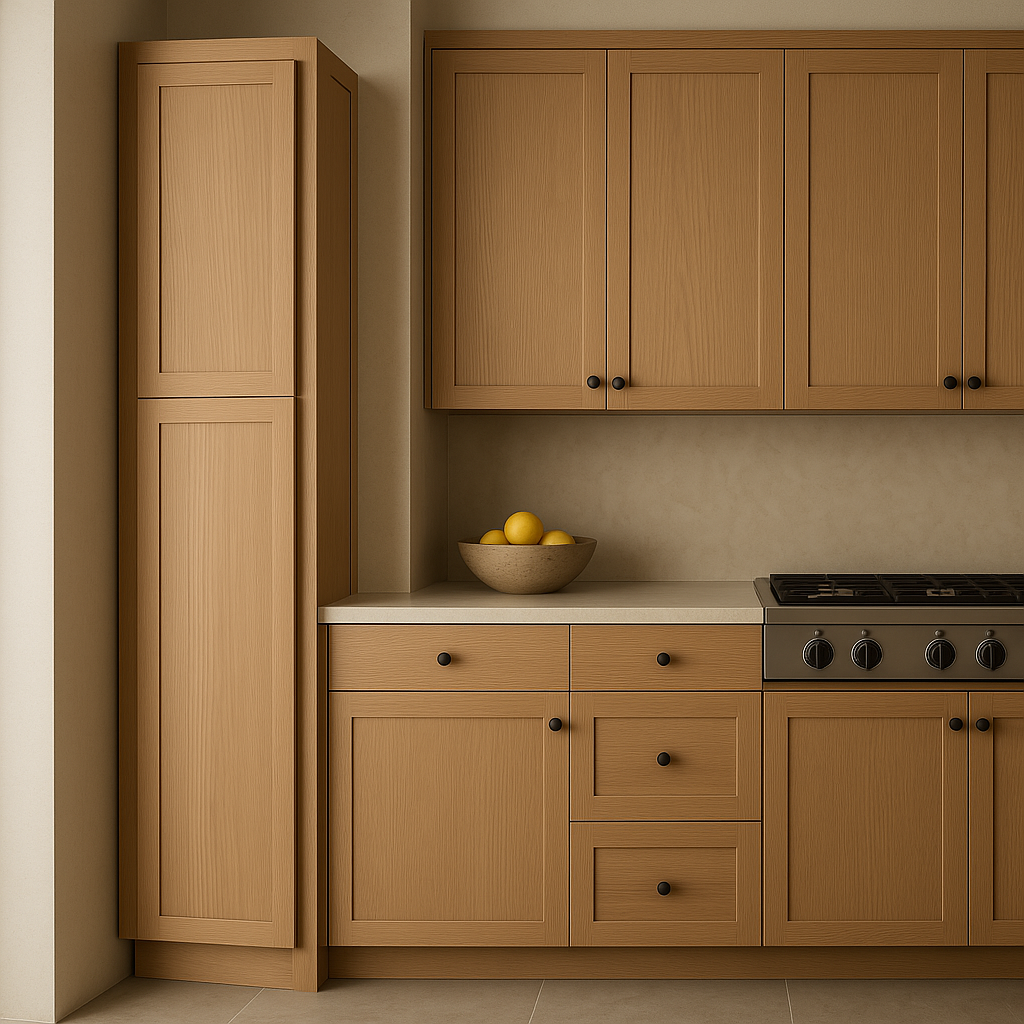 Hampton Bay Avondale White Oak Shaker Pantry Cabinet, 18x24x90
