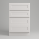 HOMEIBRO Shaker White Plywood Kitchen Cabinet with 4 Drawers - 21 in. W x 24 in. D x 34.5 in. H