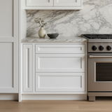 PELHAM & WHITE Keyport Shaker 36" Drawer Base Kitchen Cabinet in White
