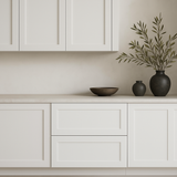 HOMEIBRO Shaker White Plywood Kitchen Cabinet with 2 Drawers - 36 in. W x 24 in. D x 34.5 in. H