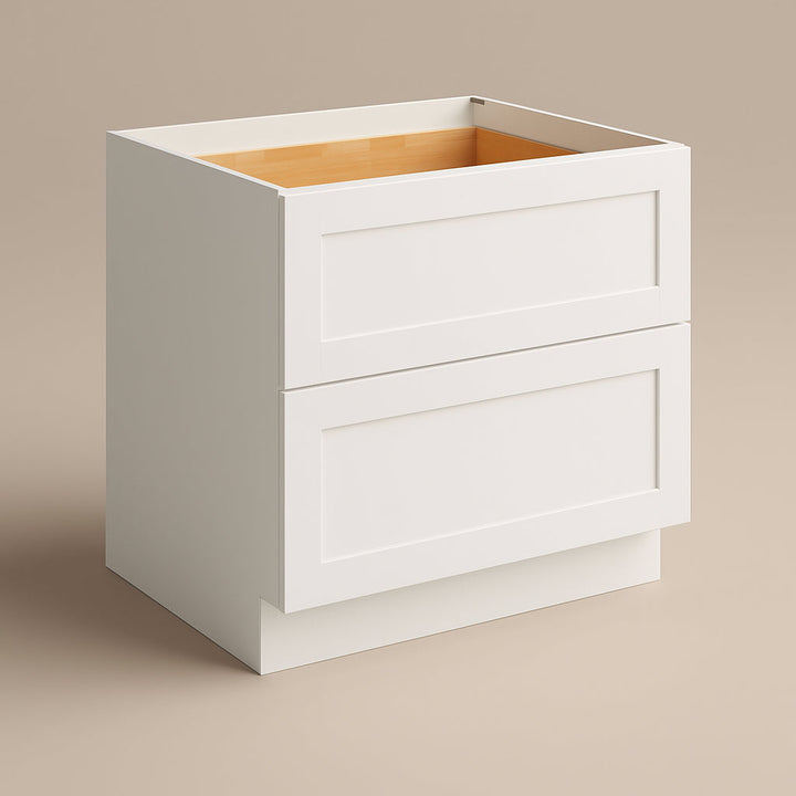 CASAINC 36" White Shaker Kitchen Cabinet with 2 Drawers
