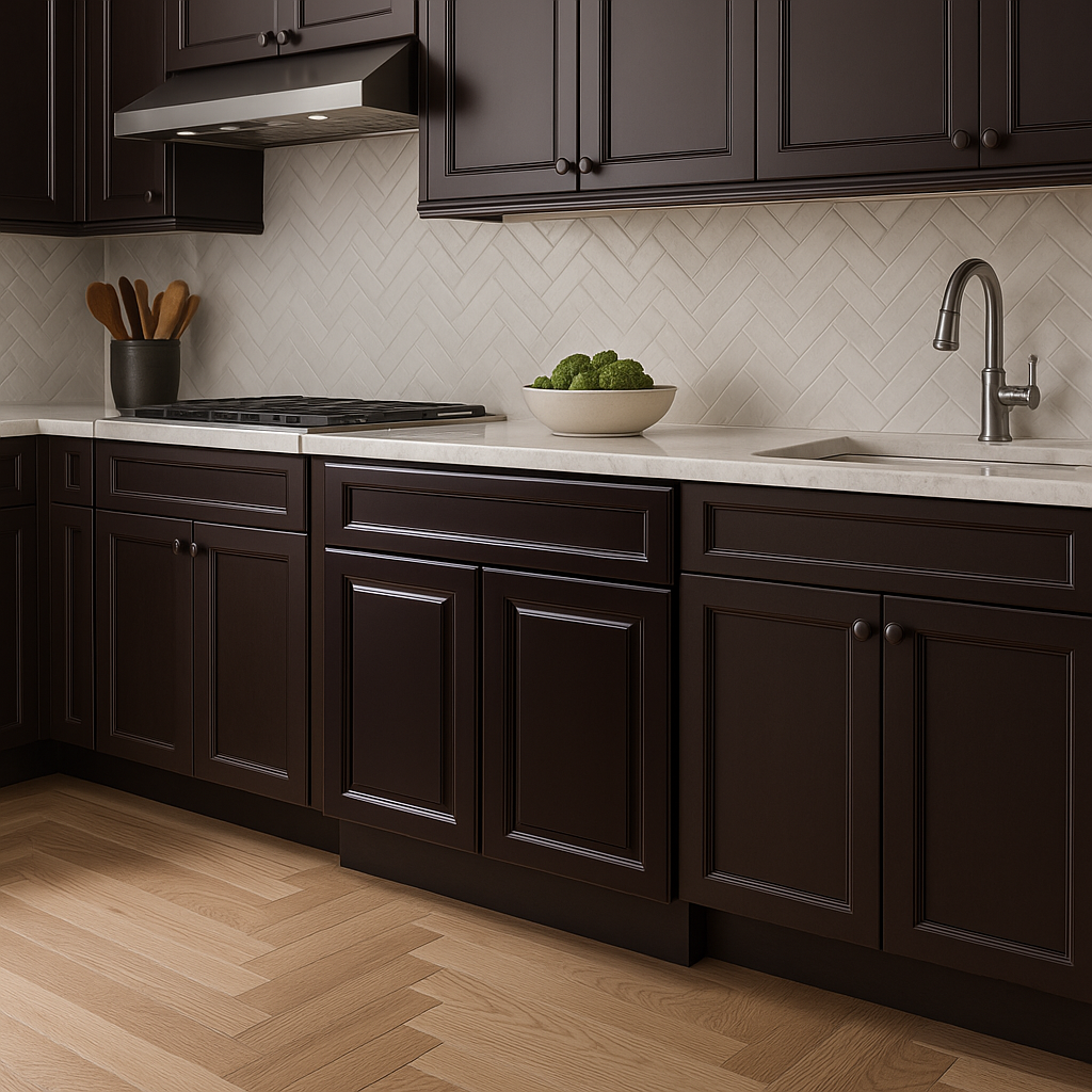 LIFEART CABINETRY Newport Ready to Assemble Base Cabinet, Dark Espresso