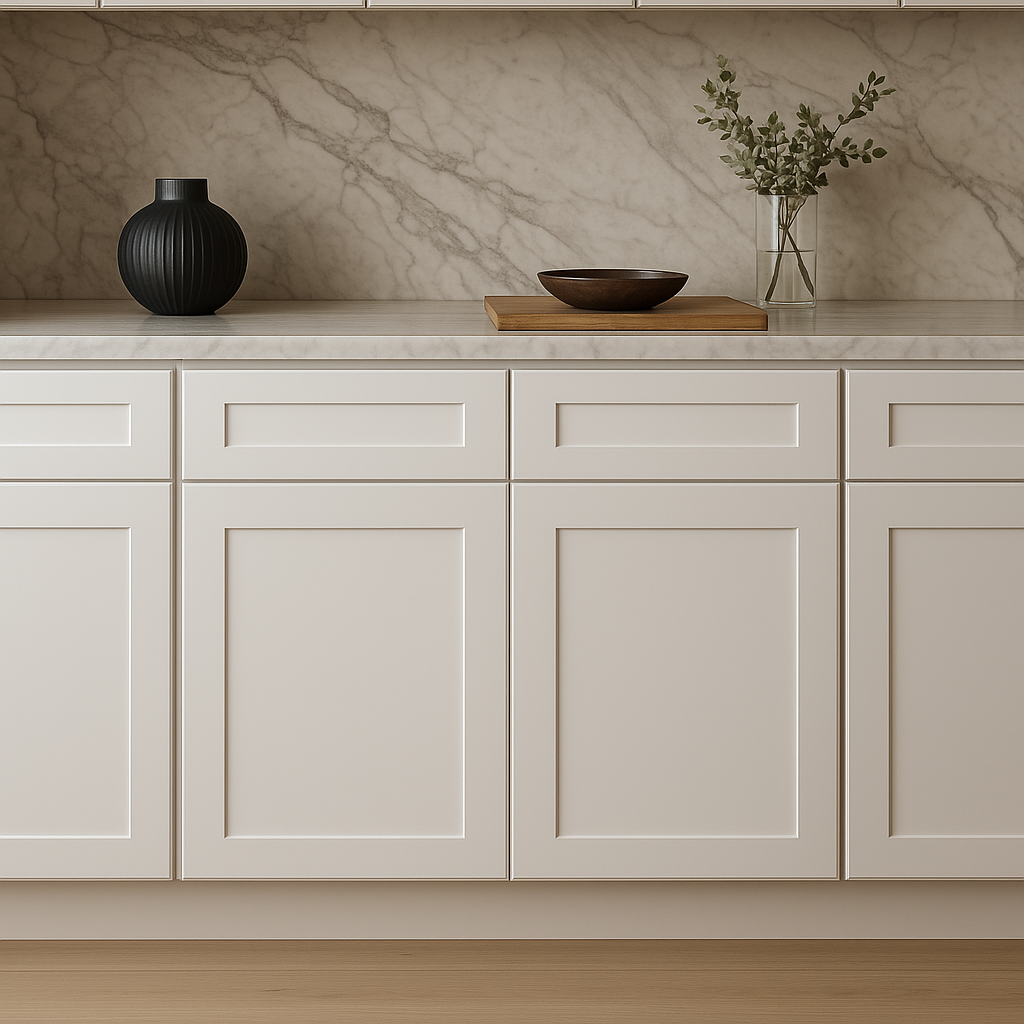 HOMEIBRO Shaker Dove Plywood Base Kitchen Cabinet with 2 Drawers and 2 Doors