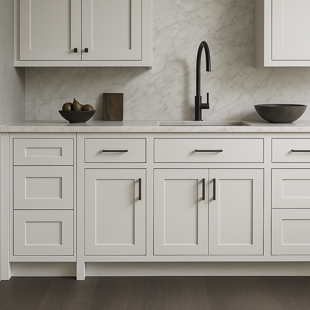 Bremen Cabinetry Shaker Base Drawer Cabinet with 3 Drawers in White