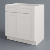 HOMEIBRO Shaker Dove Plywood Base Kitchen Cabinet with 2 Drawers and 2 Doors