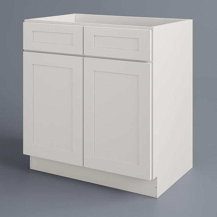 HOMEIBRO Shaker Dove Plywood Base Kitchen Cabinet with 2 Drawers and 2 Doors