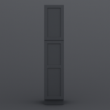 HOMEIBRO Shaker Grey Pantry Kitchen Cabinet - 18-in W x 24-in D x 90-in H