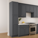 HOMEIBRO Shaker Grey Pantry Kitchen Cabinet - 18-in W x 24-in D x 90-in H