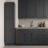 HOMEIBRO Shaker Grey Pantry Kitchen Cabinet - 18-in W x 24-in D x 90-in H