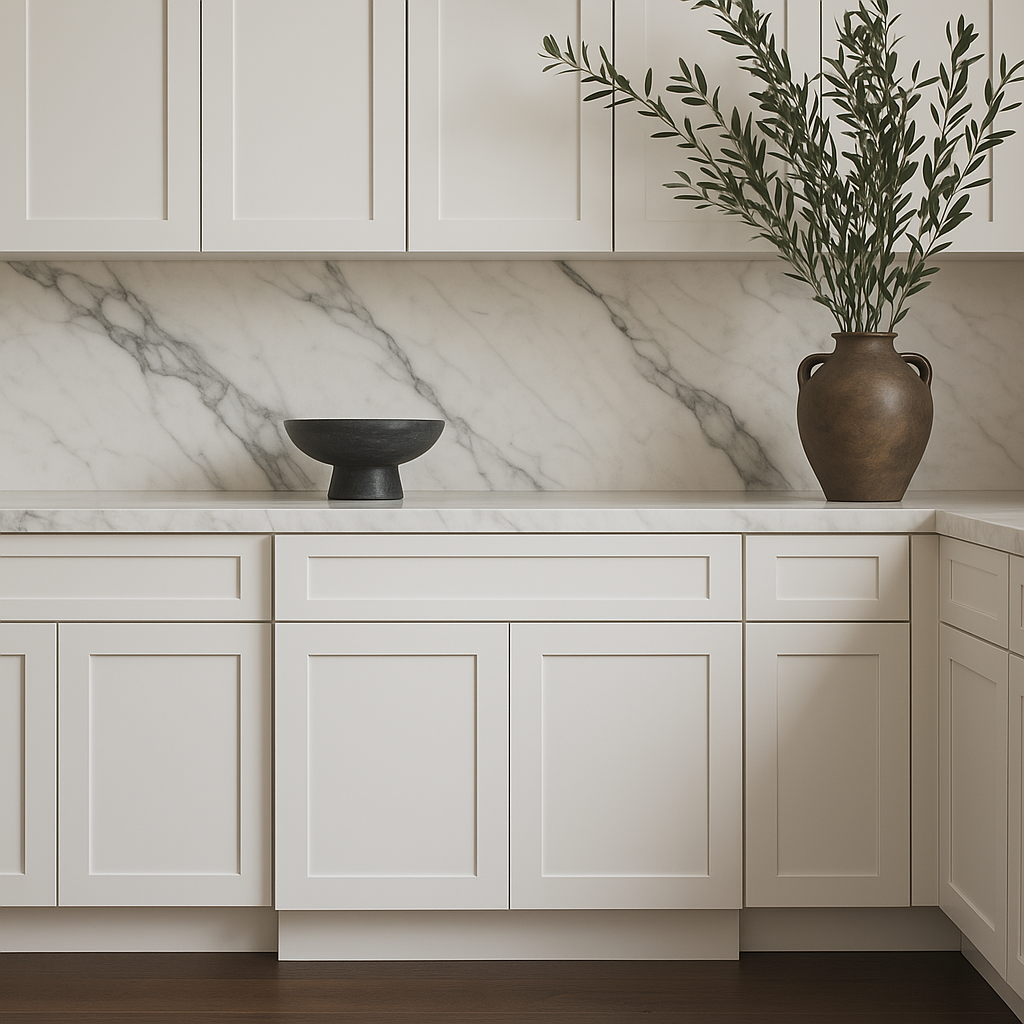 Bremen Cabinetry Shaker Base Cabinet with 2 Doors and 1 Drawer in White