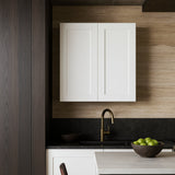 Bremen Cabinetry Shaker Wall Cabinet with Adjustable Shelves, White