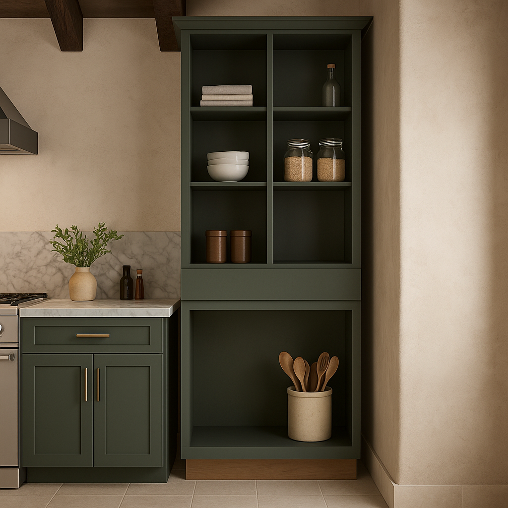 Hampton Bay Avondale 36" Fern Green Shaker Pantry Cabinet