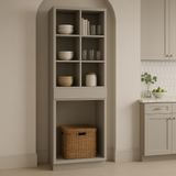 Hampton Bay Avondale Shaker Open Pantry Kitchen Cabinet in Dove Gray