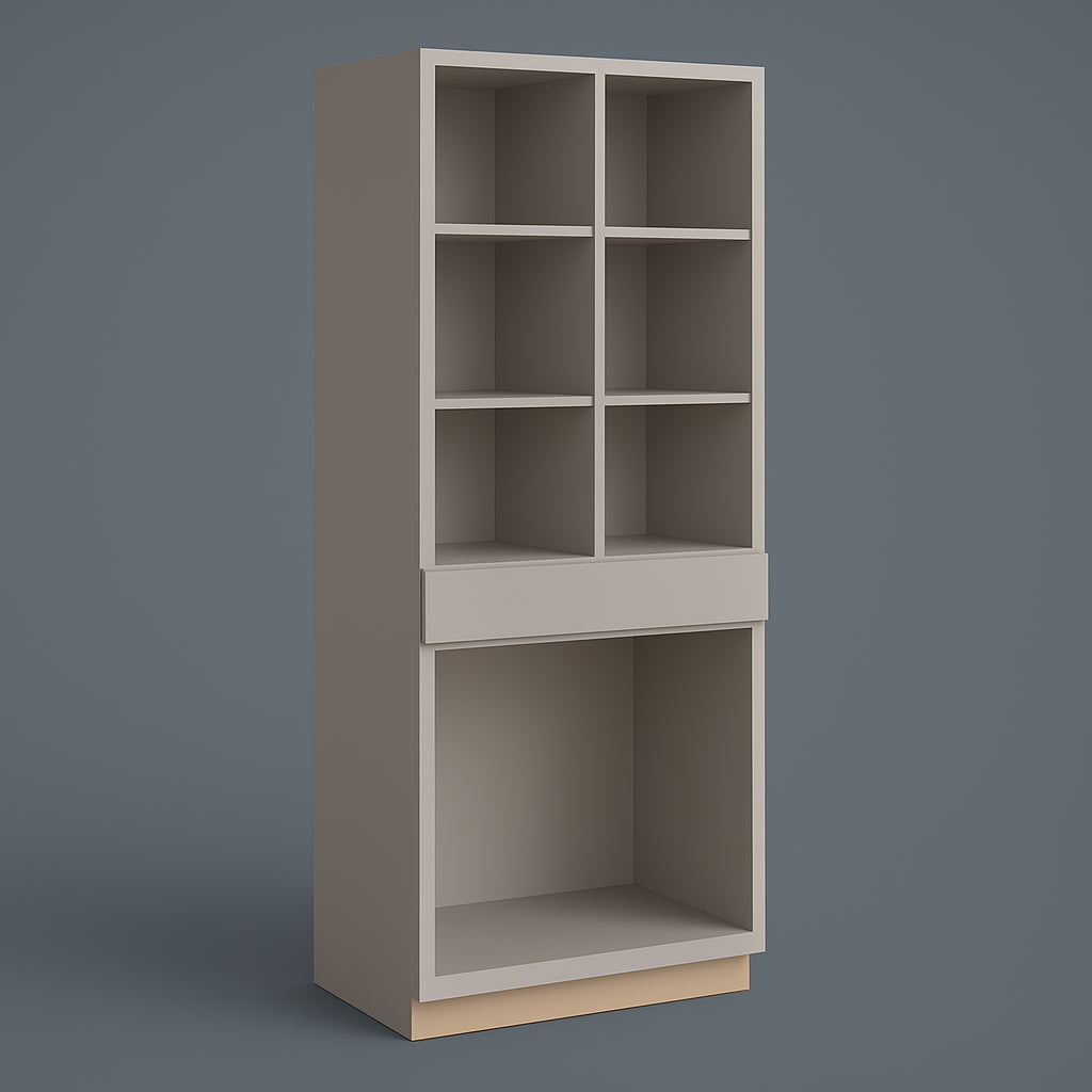 Hampton Bay Avondale Shaker Open Pantry Kitchen Cabinet in Dove Gray