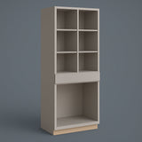 Hampton Bay Avondale Shaker Open Pantry Kitchen Cabinet in Dove Gray