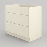 HOMEIBRO Antique White 3-Drawer Kitchen Cabinet - Ready to Assemble