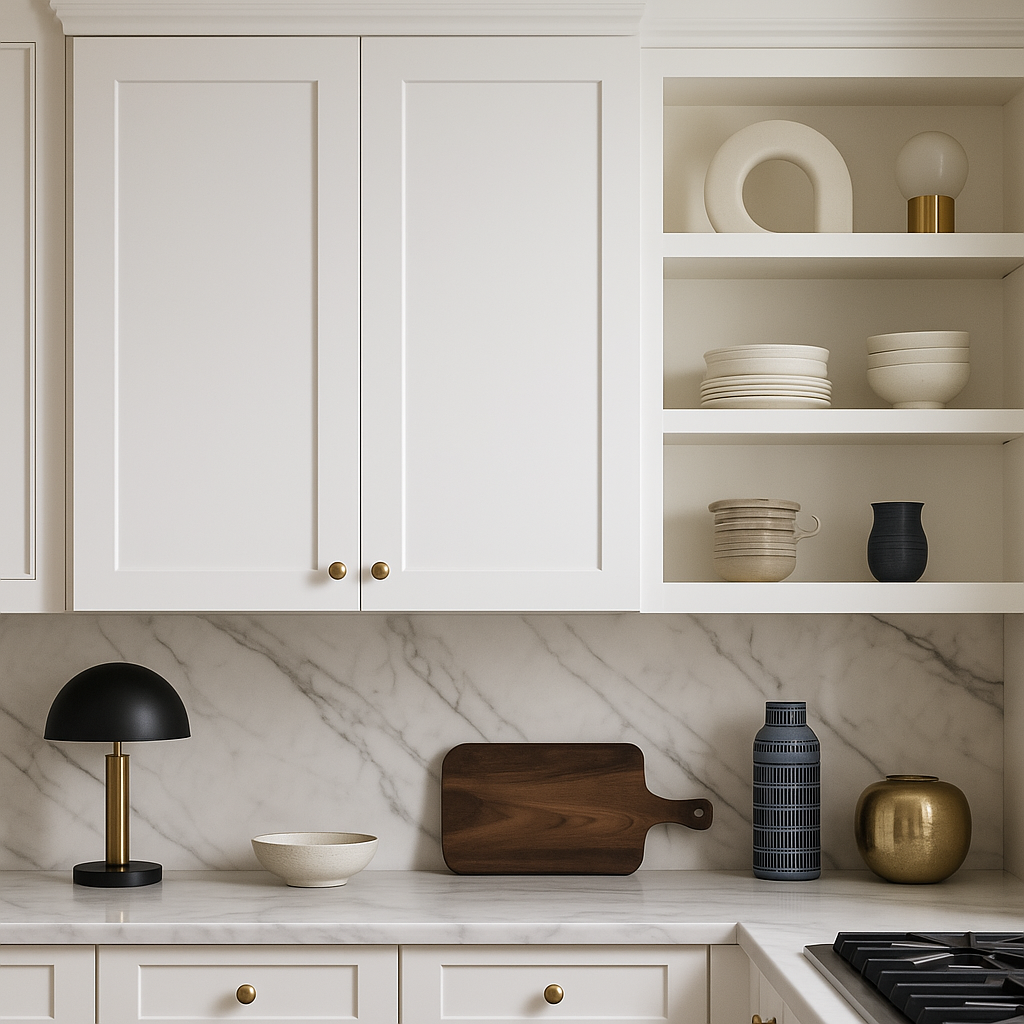 Bremen Cabinetry Shaker Wall Cabinet with Adjustable Shelves, White