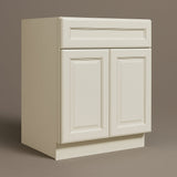 LIFEART CABINETRY Newport Ready to Assemble Base Cabinet with 2-Door and 1-Drawer in Classic White