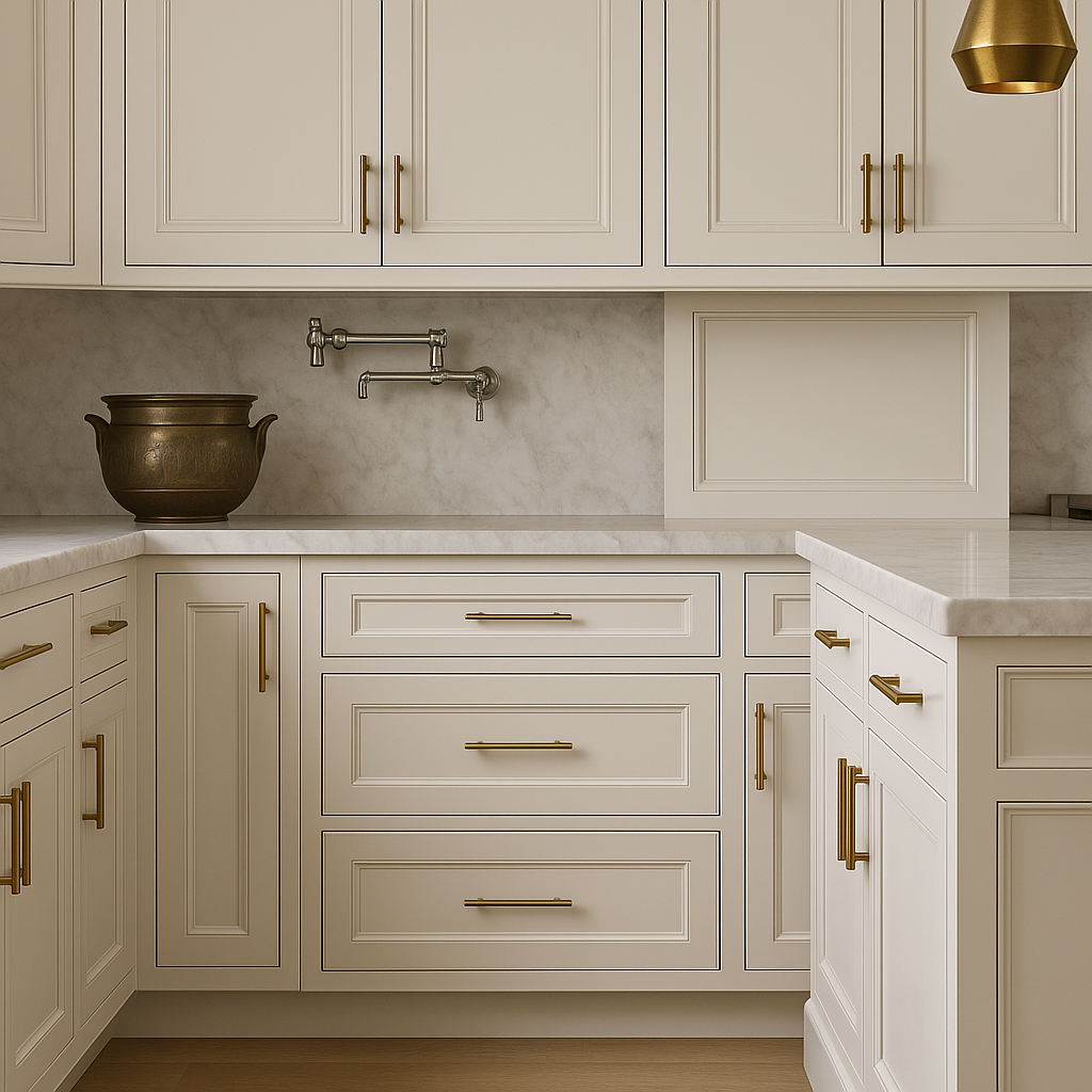 LIFEART CABINETRY Newport Ready to Assemble Base Cabinet with 3 Drawers in Classic White