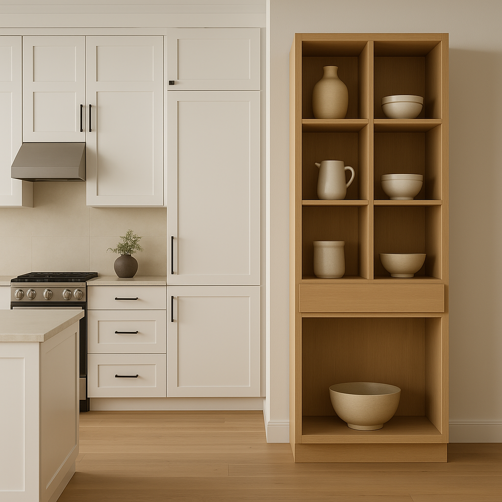 Hampton Bay Avondale 36 in. White Oak Shaker Pantry Cabinet
