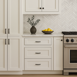 Bremen Cabinetry Shaker Base Drawer Cabinet with 3 Drawers in White