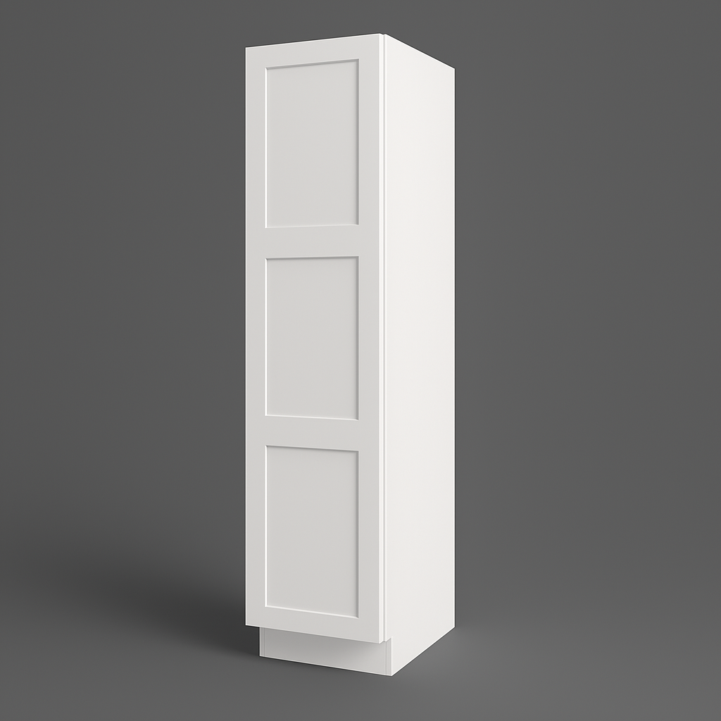 HOMLUX Shaker White Ready-to-Assemble Utility Kitchen Cabinet, 18x24x84 Inches