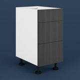 Cambridge Carbon Marine 18 in Vanity Base Kitchen Cabinet, 3 Drawer
