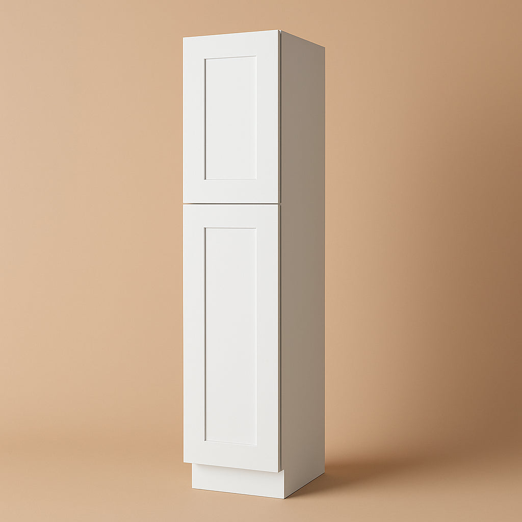 WOWOW 18in W x 24in D x 90in H Plywood Ready to Assemble Kitchen Cabinet in White