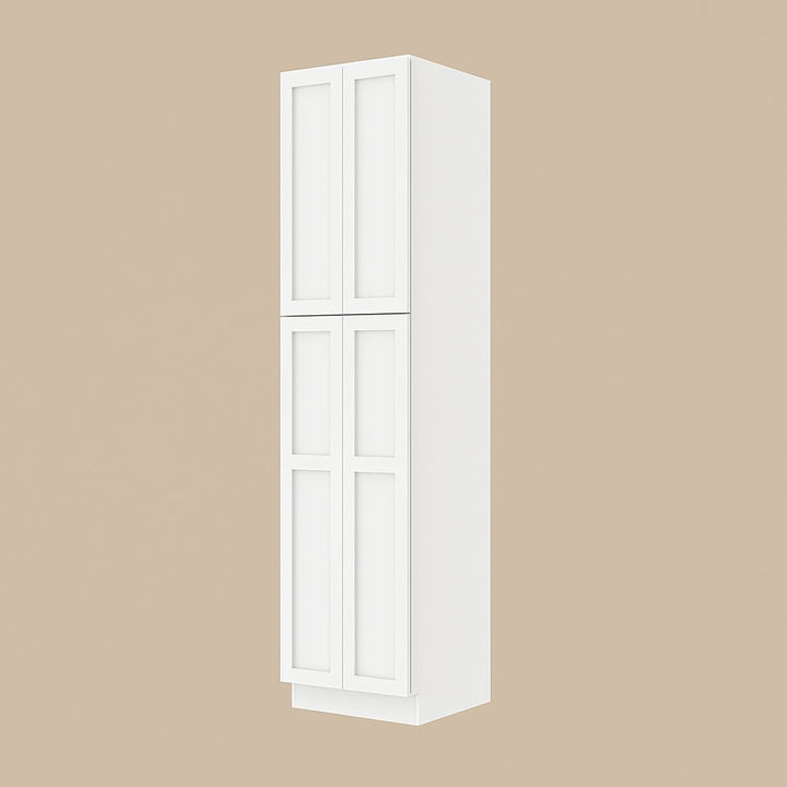 HOMLUX Shaker White Ready-to-Assemble Utility Cabinet, 24x24x90 Inches