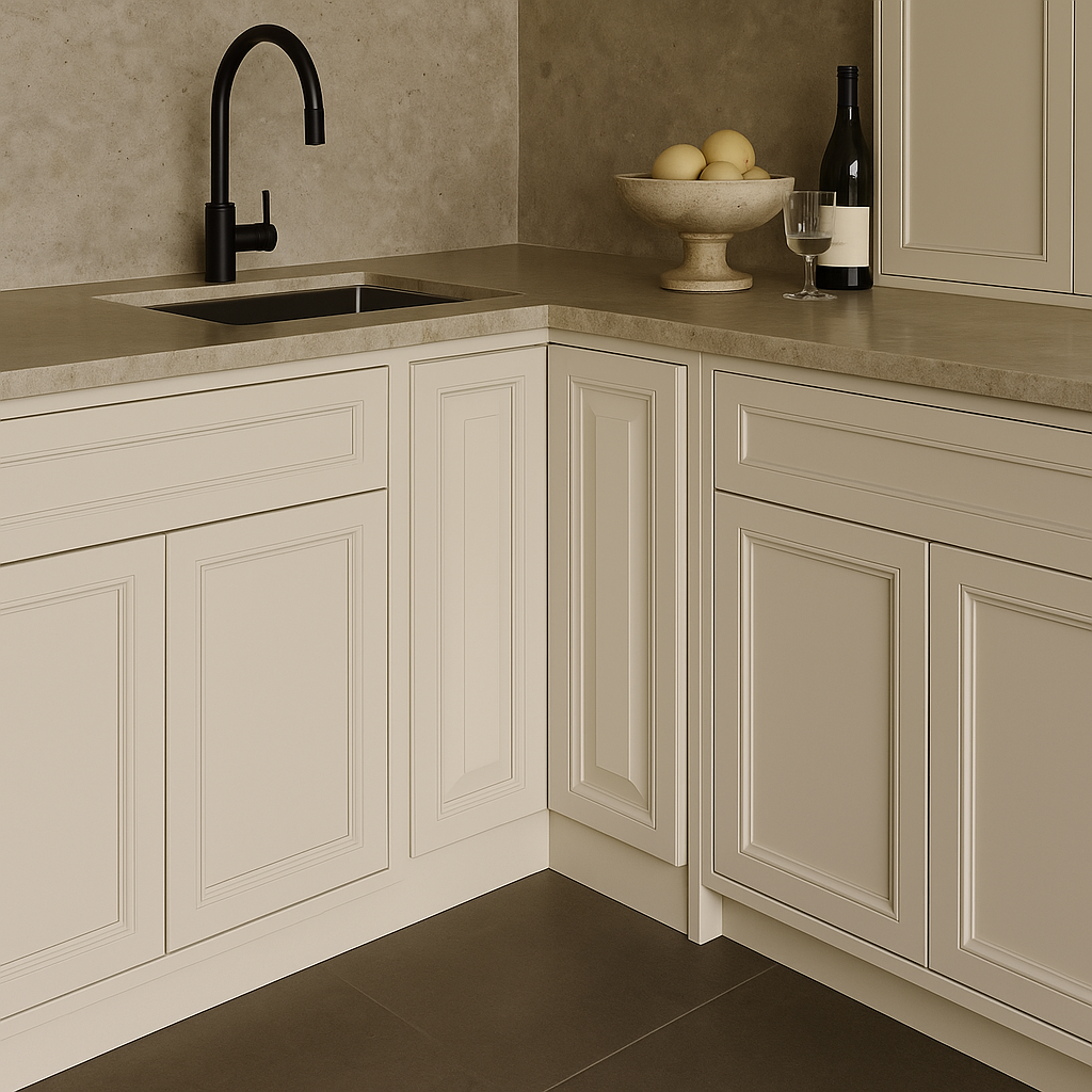 LIFEART CABINETRY Newport Lazy Susan Base Cabinet, Classic White