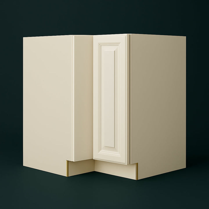 LIFEART CABINETRY Newport Lazy Susan Base Cabinet, Classic White