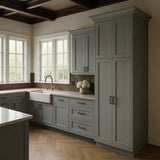 WOWOW Gray Plywood Kitchen Cabinet with Adjustable Shelves