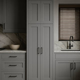 WOWOW Gray Plywood Kitchen Cabinet with Adjustable Shelves