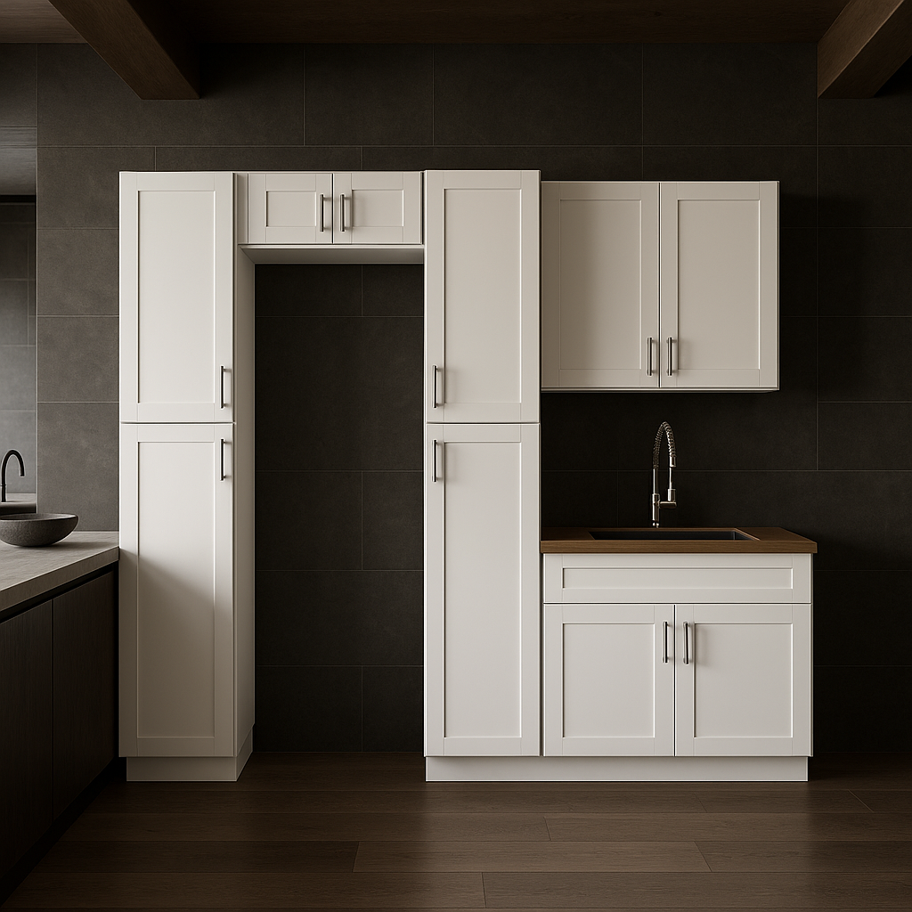 MILL'S PRIDE Richmond Verona White Shaker Ready to Assemble Base Kitchen Cabinet Set